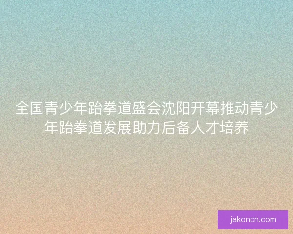 全国青少年跆拳道盛会沈阳开幕推动青少年跆拳道发展助力后备人才培养